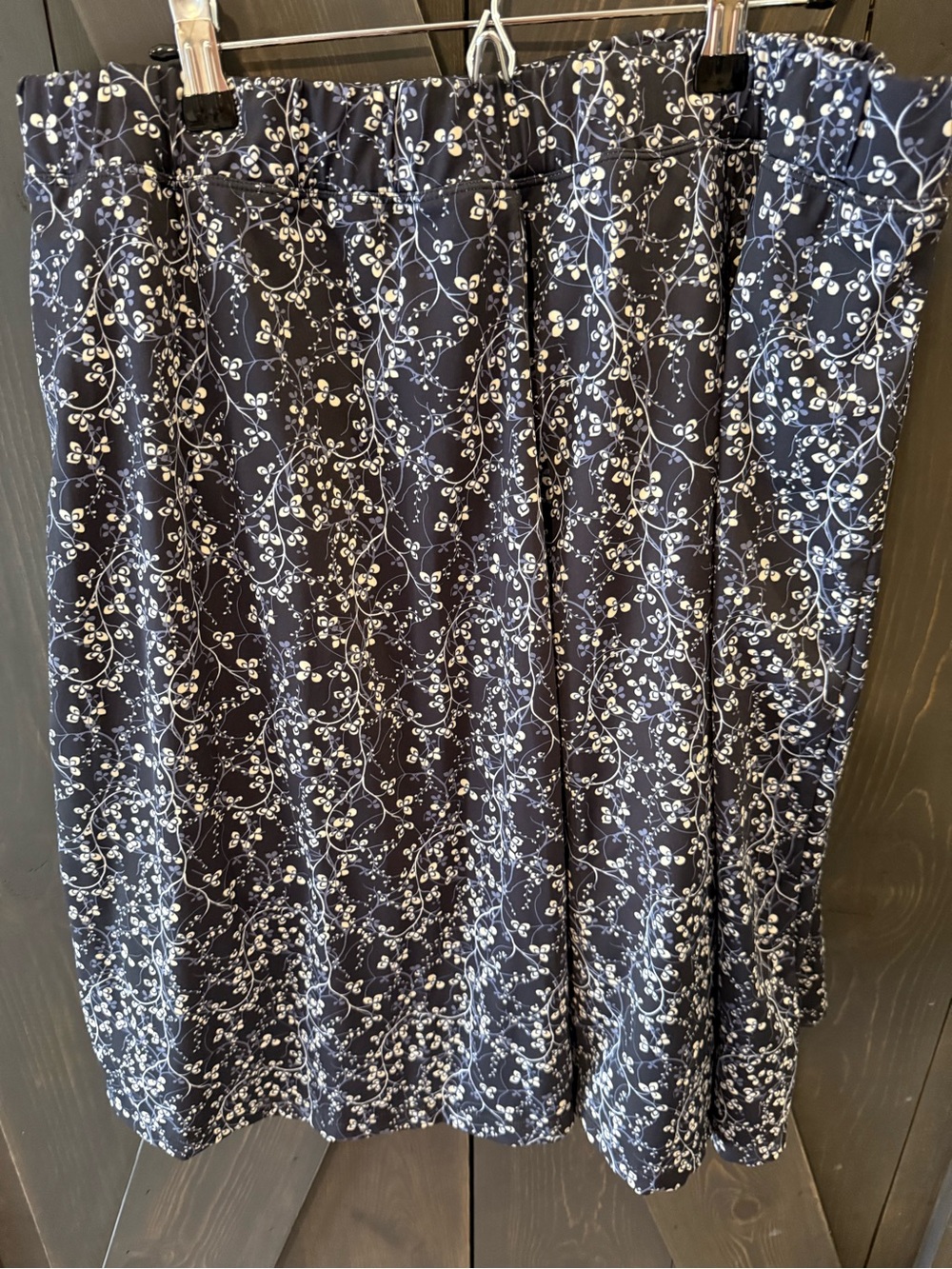 Women's Navy Floral A-Line Skort